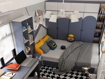 Thiết kế phòng ngủ cho bé trai màu xanh ấn tượng nhất